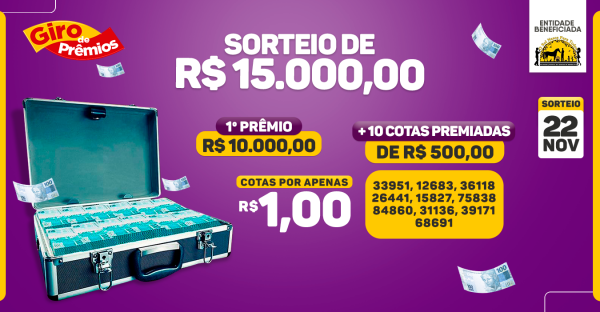 Concorra a R$ 15.000,00 no pix